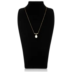 Royal Collection Shop Gold Crescent Pearl Drop Necklace* Necklaces