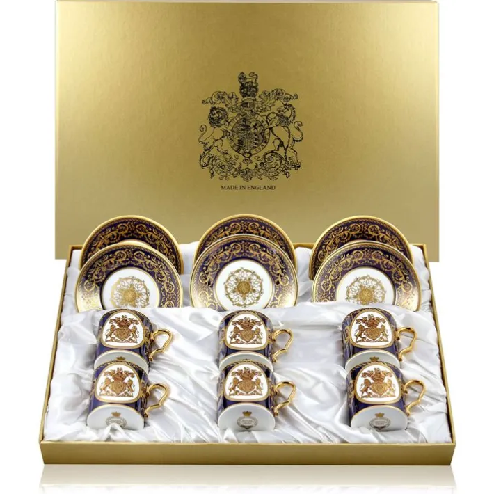 Royal Collection Shop Lustre Cobalt Coffee Cup And Saucer Set* Cups & Saucers