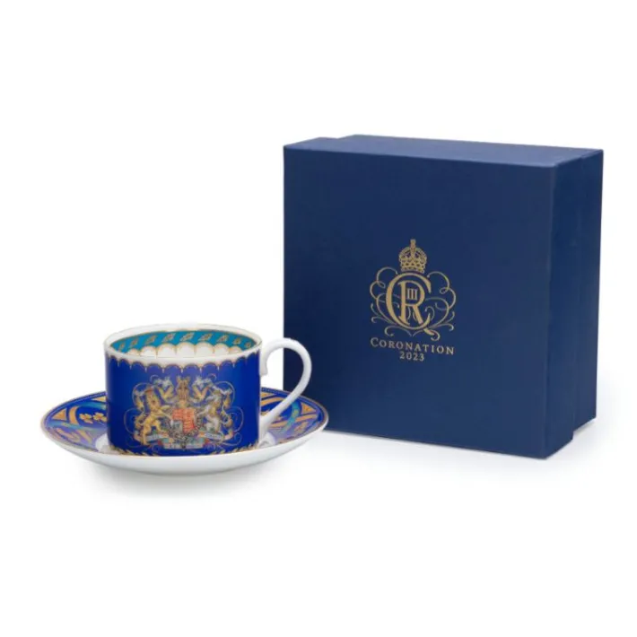 Royal Collection Shop The Coronation Teacup And Saucer* Cups & Saucers