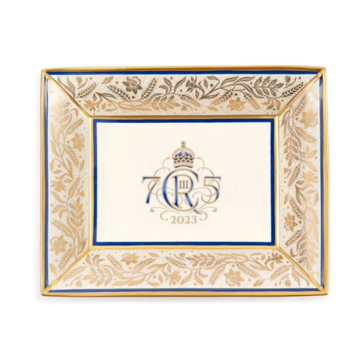 Royal Collection Shop The King'S 75Th Birthday Limited Edition Navy Tray* His Majesty The King'S 75Th Birthday