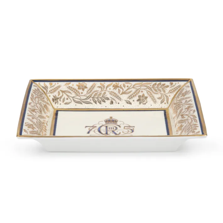 Royal Collection Shop The King'S 75Th Birthday Limited Edition Navy Tray* His Majesty The King'S 75Th Birthday
