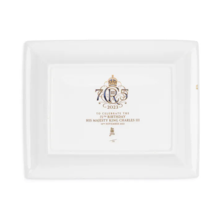 Royal Collection Shop The King'S 75Th Birthday Limited Edition Navy Tray* His Majesty The King'S 75Th Birthday