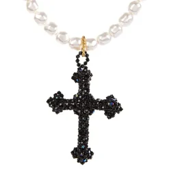 Royal Collection Shop Vicki Sarge Black Cross Necklace* Vicki Sarge
