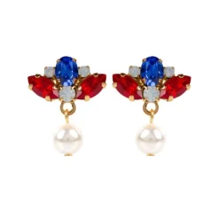 Royal Collection Shop Vicki Sarge Red, White And Blue Small Drop Earrings* Earrings