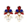 Royal Collection Shop Vicki Sarge Red, White And Blue Pearl Drop Earrings* Earrings